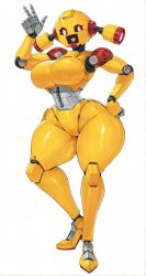 1girls ai_assisted ai_generated big_ass breasts breasts_out female female female_focus female_only female_robot fembot looking_at_viewer robot robot_girl solo solo_female solo_focus tagme yellow_body