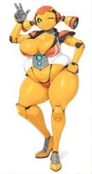 1girls ai_assisted ai_generated big_ass breasts breasts_out female female female_focus female_only female_robot fembot looking_at_viewer robot robot_girl solo solo_female solo_focus tagme yellow_body
