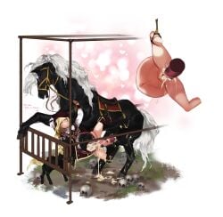 1animal 1girls 1horse blonde_female blonde_hair breast_feeding breast_sucking breastfeeding breastfeeding_animal breastfeeding_during_sex clothed_female_nude_male clothed_sex clothing cum cum_in_pussy cum_inside dungeon_defense equine equine_penis family female female_human/male_feral green_eyes horse human_mother_baby_animal husband_and_wife interspecies interspecies_pregnancy interspecies_sex laura_de_farnese mother_and_son pregnant pregnant_belly pregnant_female pregnant_sex restrained vaginal_penetration vaginal_sex x-ray zoophilia