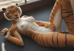 after_sex ai_generated anthro anthropomorphic beautiful big_breasts breasts cum_in_mouth cum_in_pussy cum_on_body cum_on_breasts cum_on_face dreamworks feline feline_humanoid female fur furry impregnated in_heat kung_fu_panda laying_down laying_on_back looking_at_viewer master_tigress on_all_fours posing_for_the_viewer red_eyes seductive seductive_look seductive_smile sexy sexy_body sexy_pose tiger tiger_girl tigress tigress_(kung_fu_panda) tits_out tongue_out wet_pussy