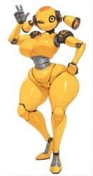 1girls ai_assisted ai_generated big_ass breasts breasts_out female female female_focus female_only female_robot fembot looking_at_viewer robot robot_girl solo solo_female solo_focus tagme yellow_body