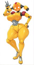 1girls ai_assisted ai_generated big_ass breasts breasts_out female female female_focus female_only female_robot fembot looking_at_viewer robot robot_girl solo solo_female solo_focus tagme yellow_body
