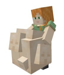 1girls 3d 3d_(artwork) alex_(minecraft) animated breasts female female_pred larger_female microsoft minecraft red_hair siefueg vore vore_belly