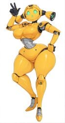 1girls ai_assisted ai_generated big_ass breasts breasts_out female female female_focus female_only female_robot fembot looking_at_viewer robot robot_girl solo solo_female solo_focus tagme yellow_body