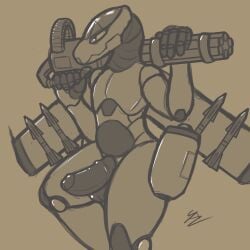 1:1 a-10 absurd_res aeromorph aircraft aircraft_humanoid animate_inanimate anthro balls engines genitals gun hi_res living_aircraft living_machine living_vehicle machine male metallic_body missile penis ranged_weapon simple_background solo stoinkedazm8 vehicle weapon wings