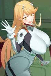 1girls 2025 2d 2d_(artwork) 2d_artwork ass big_ass big_breasts big_butt blonde_hair breasts butt crossover dat_ass erect_nipples erect_nipples_under_clothes female female_focus female_only hand huge_breasts large_breasts looking_at_viewer looking_back looking_pleasured mythra mythra_(xenoblade) neon_genesis_evangelion nintendo oruru577196 shiny_ass shiny_breasts shiny_butt shiny_hair shiny_skin tight_bodysuit tight_clothes tight_clothing tight_suit waving white_skin white_skinned_female xenoblade_(series) xenoblade_chronicles_2 yellow_eyes yellow_hair