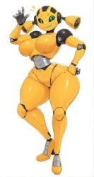 1girls ai_assisted ai_generated big_ass breasts breasts_out female female female_focus female_only female_robot fembot looking_at_viewer robot robot_girl solo solo_female solo_focus tagme yellow_body