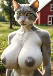 1female 1girls ai_assisted ai_generated anthro anthro_female anthro_focus anthro_only barnyard black_pupils cat_ears cat_whiskers catgirl civitai coloredbin.ai coloredbin_ai domestic_cat farm farm_background female female_anthro female_focus female_only front_view front_view_focus grey_areola grey_fur grey_hair grey_nipples huge_boobs huge_breasts huge_breasts humanoid humanoid_anthro humanoid_female large_boobs large_breasts large_tits looking_at_viewer massive_boobs massive_breasts massive_tits outdoor_exposure outdoor_nudity outdoors outside outside_nudity pink_nose plump_boobs plump_breasts plump_tits portrait realistic safari_girls seductive seductive_eyes seductive_gaze seductive_look slim_anthro slim_female slim_figure slim_girl slim_waist slit_pupils solo solo_anthro solo_female solo_focus standing standing_position two_tone_fur two_tone_hair upper_body upper_body_focus upper_body_only whiskers white_fur white_hair white_underbelly yellow_eyes