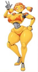1girls ai_assisted ai_generated big_ass breasts breasts_out female female female_focus female_only female_robot fembot looking_at_viewer robot robot_girl solo solo_female solo_focus tagme yellow_body