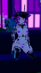 1female 3d abs athletic athletic_female breasts breasts cyborg female fit goth goth_girl human humanoid large_breasts looking_at_viewer mature_female mommy pale_skin pasties purple_eyes purple_hair rasyvr sitting solo sweat sweating sweaty uncensored virtual_reality vrchat vrchat_avatar vrchat_model