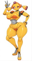 1girls ai_assisted ai_generated big_ass breasts breasts_out female female female_focus female_only female_robot fembot looking_at_viewer robot robot_girl solo solo_female solo_focus tagme yellow_body