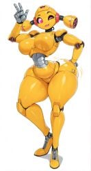 1girls ai_assisted ai_generated big_ass breasts breasts_out female female female_focus female_only female_robot fembot looking_at_viewer robot robot_girl solo solo_female solo_focus tagme yellow_body