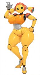 1girls ai_assisted ai_generated big_ass breasts breasts_out female female female_focus female_only female_robot fembot looking_at_viewer robot robot_girl solo solo_female solo_focus tagme yellow_body