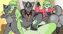 absurd_res anal anal_sex angry ass bat belly big_butt black_penis bondage canid canine clothing collar doliuwu dominant duo eyewear faren farens_hell feet felid fellatio foot_fetish foot_play footjob forced fur furniture genitals glasses green_body green_fur grey_body grey_fur hair hi_res hoodie lights male male/male mammal masturbation monster_energy on_sofa on_table oral pawpads paws penetration penile penis sex simple_background sitting sitting_on_sofa sitting_on_table slightly_chubby sofa standing standing_sex studio studio_lights studio_montagne table tail tinted_glasses tired tired_expression tired_eyes topwear yellow_background