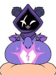 1boy 1boy1girl 1girls animated animated beat_banger black_fur female female_focus fortnite fortnite:_battle_royale looping_animation purple_fur raven_team_leader screen_face