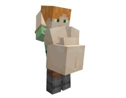 1girls 3d 3d_(artwork) alex_(minecraft) animated breasts female female_pred larger_female microsoft minecraft red_hair siefueg vore vore_belly