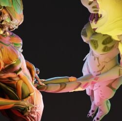 2futas 3d comparing digital_extremes duo frottage futa_on_futa futanari genitals herm humanoid intersex intersex/intersex long_penis looking_at_genitalia looking_at_penis machine penile penis robot robot_humanoid sex tencent thorius valkyr_(warframe) warframe wisp_(warframe)