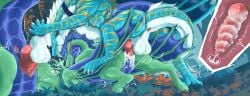 anus blue_body blue_fur blue_scales bodily_fluids claws cum cum_in_pussy cum_inside dragon duo female feral fur furred_dragon furred_scalie genital_fluids genitals green_body green_scales hi_res internal internal_vaginal knot listria_(listria-dragoness) male male/female mythological_creature mythological_scalie mythology penetration penis pink_anus pink_knot pink_penis pink_pussy pussy scales scalie sunhawk12 vaginal_penetration ventral_scales white_body white_claws white_fur