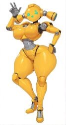 1girls ai_assisted ai_generated big_ass breasts breasts_out female female female_focus female_only female_robot fembot looking_at_viewer robot robot_girl solo solo_female solo_focus tagme yellow_body