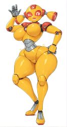 1girls ai_assisted ai_generated big_ass breasts breasts_out female female female_focus female_only female_robot fembot looking_at_viewer robot robot_girl solo solo_female solo_focus tagme yellow_body