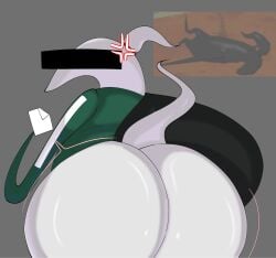 1boy 2025 angry_expression angry_vein ass ass big_ass big_butt dream_bbq ena_(series) hoarder_alex jiggle jiggling_ass jiggling_butt male male_only motion_lines solo solo_focus solo_male tagme tail white_body woopyy
