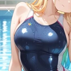 2025 ai_generated blonde_female blonde_girl blonde_hair_female female instagram meta mouth_closed not_porn pool sad_face sports_uniform swimsuit ten01c unknown_character wet_body wet_skin wet_swimsuit