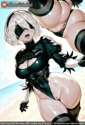 ai_generated asmutcriminal ass back_cutout beach black_bikini black_blindfold black_footwear black_gloves black_hairband black_legwear blindfold boots breasts cleavage cleavage_cutout clothing_cutout covered_navel cowboy_shot cum day dress facing_viewer feather-trimmed_sleeves feather_trim female gloves hairband highleg highleg_leotard juliet_sleeves leather_boots leotard leotard_aside long_sleeves medium_breasts mole mole_under_mouth ocean open_mouth outdoors puffy_sleeves pussy sand shiny short_hair silver_hair skindentation straight sweat sword tagme thick_thighs thigh_boots thighhighs thighhighs_under_boots thighs thong_leotard torn_leotard water white_leotard yorha_2b yorha_no._2_type_b