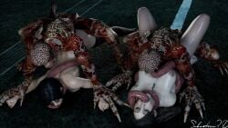 3d ada_wong ass breasts claire_redfield extreme_french_kiss female licker_(resident_evil) monster monster_on_female realistic resident_evil sebastien_3d sex teratophilia tongue vaginal_penetration vaginal_sex