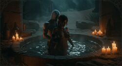 black_hair brown_hair dante devil_may_cry lara_croft lara_croft_(survivor) tomb_raider