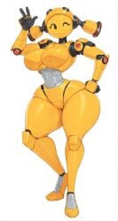 1girls ai_assisted ai_generated big_ass breasts breasts_out female female female_focus female_only female_robot fembot looking_at_viewer robot robot_girl solo solo_female solo_focus tagme yellow_body