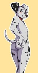 101_dalmatian_street 101_dalmatians 1boy anthro anthro_dog anthro_focus anthro_male anthro_only anthro_solo anthrofied anthropomorphic ass ass ass_grab back_view behind_view big_ass big_butt black_body black_fur black_spots blush blush blushing_at_viewer brown_eyes butt_grab canid canine canis collar dalmatian digital_drawing_(artwork) digital_media_(artwork) disney dog_collar domestic_canine domestic_dog dylan_(101_dalmatians) fur gess11 grabbing_ass grabbing_butt grabbing_own_ass grabbing_own_butt hand_on_ass hand_on_butt hi_res high_resolution highres looking_at_viewer looking_back looking_back_at_viewer looking_nervous male male_anthro male_canine male_dog male_focus male_only mammal naked naked_anthro naked_male nervous nervous_expression nervous_male nervous_smile nervous_sweat nude nude_anthro nude_male rear rear_view red_collar smile smiling smiling_at_viewer solo solo_anthro solo_focus solo_male solo_male spots spotted_body spotted_fur sweat sweating tail viewed_from_behind white_body white_fur white_spots young young_male