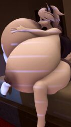 3d_(artwork) 4_fingers 4k 9:16 absurd_res anthro areola big_breasts breasts canid canid_demon canine closed_eyes coriponer demon digital_media_(artwork) female fingers fur furry grey_areola grey_nipples hand_on_breast hellhound helluva_boss hi_res huge_breasts hyper hyper_breasts loona_(helluva_boss) mammal mythological_canine mythological_creature mythology nipples nude self_suckle solo tail white_body white_fur