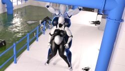 1futa 3d 3d_model auditour futanari haydee haydee_(game) intersex penis video_game_character video_game_franchise