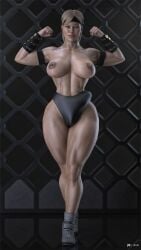 1futa 3d abs big_breasts blonde_hair breasts bulge bulge_through_clothing cga3d erotichris flexing flexing_bicep futa_only futanari headband huge_cock intersex mortal_kombat mortal_kombat_1_(2023) muscular muscular_arms muscular_futa muscular_futanari nipples solo solo_futa sonya_blade