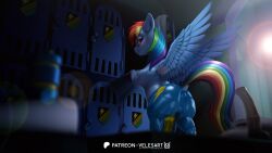 16:9 anatomically_correct anatomically_correct_genitalia anus ass clothed clothing dildo equid equine equine_anus female feral friendship_is_magic genitals hasbro hi_res horse latex mammal my_little_pony mythological_creature mythological_equine mythology pegasus penis pony pussy rainbow_dash_(mlp) sex_toy solo tail velesart widescreen wings wonderbolts_(mlp)