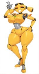 1girls ai_assisted ai_generated big_ass breasts breasts_out female female female_focus female_only female_robot fembot looking_at_viewer robot robot_girl solo solo_female solo_focus tagme yellow_body