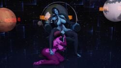 1futa 1girls 3d 3d_model auditour balls black_hair blue-skinned_futanari blue_skin breasts cortana female futa_on_female futanari halo_(series) humanoid intersex large_breasts penis testicles video_game_character video_game_franchise