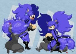 1boy 1girls anon anthro ass ass_smothering big_ass big_breasts bottom_heavy breasts bubble_butt cellulite danganronpa dat_ass erection erection_under_clothes facesitting fat_ass female femdom fusion_character hedgehog huge_ass human large_ass male massive_ass musk musk_clouds original purple_yoshi_draws sitting sitting_on_face sitting_on_person smile smothering smothering_ass smug sonic_(series) sonic_the_hedgehog_(series) sonko_enoshima_(corbyschmorby) sweat sweatdrop sweaty_ass sweaty_body textless thick_ass thick_thighs wide_hips