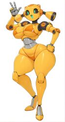 1girls ai_assisted ai_generated big_ass breasts breasts_out female female female_focus female_only female_robot fembot looking_at_viewer robot robot_girl solo solo_female solo_focus tagme yellow_body