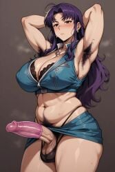 1futa ai_generated areolae armpit armpit_hair armpits balls big_areola big_balls big_breasts big_cock big_nipples big_penis big_testicles breasts clothed clothing dickgirl erect erect_nipple erect_nipples erect_penis erection futa_armpit_hair futa_only futanari hairy_armpits huge_balls huge_breasts huge_cock huge_nipples huge_testicles human intersex jeans large_areolae large_balls large_breasts large_cock large_penis large_testicles light-skinned_futanari light_skin long_hair long_penis misato_katsuragi neon_genesis_evangelion nipples penis pubic_hair purple_hair scrotum solo solo_futa testicles uncensored veiny_penis