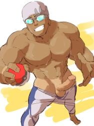 balls bara boner erection male male_only muscles muscular nintendo npc_trainer penis piikeisandaa pokemon solo solo_male swimmer_(pokemon) swimmer_(pokemon_masters)