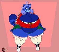 bao_azalea bbw big_breasts blueberry_inflation breasts cleavage female furry huge_breasts inflation mad_n_evil overweight tagme thick_thighs wide_hips