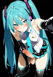 ai_generated erection futanari gerumusi hatsune_miku reaching_towards_viewer