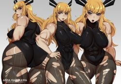 1girls asha_harukawa big_ass big_breasts blonde_hair female female_only magik_(illyana_rasputin) magik_(marvel_rivals) marvel marvel_rivals torn_clothes x-men