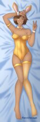 arctitecage bodypillow breasts bunny_girl bunnysuit dakimakura dakimakura_design dark-skinned_female dark_skin outis_(limbus_company) outis_(project_moon) thigh_gap