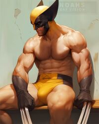 bara bulge logan_(x-men) male male_only marvel marvel_comics mask masked masked_male muscular muscular_male solo wolverine_(x-men) x-men