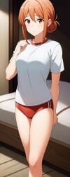 1girls ai_generated aichan blonde_hair bloomers gym_uniform milf my_teen_romantic_comedy_snafu red_bloomers yuigahama_yui's_mother