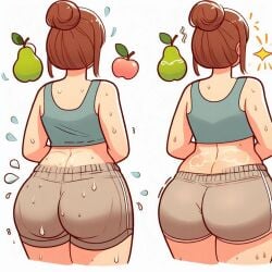 1girls ai_generated ass curvy_female dat_ass fat fat_ass female yoga yoga_pants