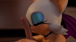 1boy 1girls 3d 3d_model animated anthro bat_wings big_breasts choker furry glansjob green_eyes kissing kissing_penis mobian mobian_(species) mobian_bat no_sound nottanj penis redmoa rouge_the_bat rouge_the_bat_(nottanj) sega short_hair sonic_(series) sonic_adventure_2 sonic_the_hedgehog_(series) uncensored video white_fur