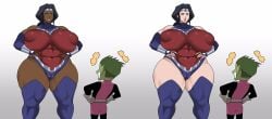 2koma alternate_breast_size alternate_color alternate_version_available beast_boy big_breasts big_muscles bimbo bimbo_body bimbo_lips breasts_bigger_than_head busty dark-skinned_female dc_comics dc_extended_universe female/male green_body green_skin heroine hourglass_figure huge_breasts imminent_sex interracial interspecies lingerie magical_girl monster_boy muscular muscular_female no_bra no_nipples pale-skinned_female pulpawoelbo race_swap smaller_male thick_thighs venus_body wonder_woman_(injustice) wonder_woman_(series)